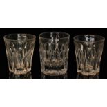 A pair of 19th Century John Davis of Stourbridge pressed glass tumblers,