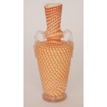 A large late 19th Century Bohemian glass vase by Franz Welz of shouldered ovoid form,