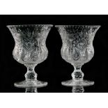 A pair of early 20th Century Thomas Webb & Sons clear cut crystal vases,