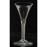 An 18th Century drinking glass circa 1755,