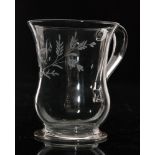 A late 18th Century clear crystal tankard circa 1800,