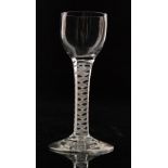 An 18th Century cordial glass circa 1765,