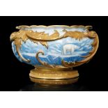 A Royal Worcester shape 1486 bowl later decorated in the round with hand painted polar bears on