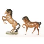 Two Beswick horses comprising a Welsh Cob (rearing) model 1014,
