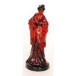 A Royal Doulton flambe figure of The Geisha HN3229,