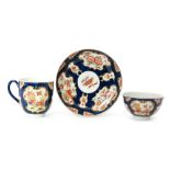 An 18th Century Worcester trio comprising tea bowl,