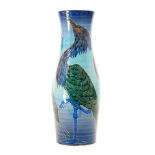 A Dennis China Works cylinder vase decorated in the Heron pattern designed by Sally Tuffin,