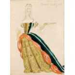 DORIS ZINKEISEN (1898-1991) - 'Margaret Rutherford as Lady Wishfort', a costume design,