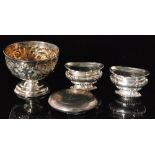 A hallmarked silver small pedestal bowl, diameter 10cm,