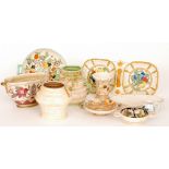 A collection of assorted 1930s and later Charlotte Rhead wares to include a Crown Ducal 5383 vase,