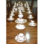 A large collection of Royal Albert Old Country Roses to include twenty teacups and saucers,