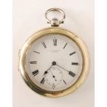 A late 19th Century hallmarked silver open faced key wind pocket watch The Ludgate,