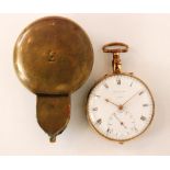 A 19th Century gilt metal key wind open faced pocket watch,