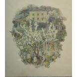 JENNY COWERN (1943-2005) - 'October - Garden Trees, Langrigg', tempera on board,