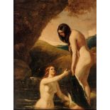 CIRCLE OF WILLIAM ETTY, RA (1787-1849) - Bathers, oil on board, bears signature, framed,