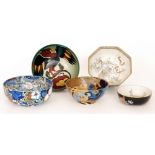 Four assorted bowls designed decorated in patterns designed by Frederick Rhead comprising a Royal