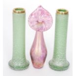 A pair of early 20th Century posy vases