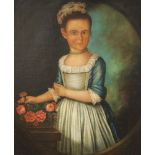 ENGLISH SCHOOL (EARLY 20TH CENTURY) - Portrait of Clara Raines, oil on canvas laid down on board,