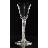 An 18th Century drinking glass circa 1765,