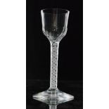 An 18th Century drinking glass circa 1765,