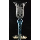 A 19th Century Continental Masonic drinking glass in the 18th Century taste,