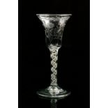 An 18th Century drinking glass circa 1765,