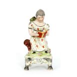 A 19th Century Obadiah Sherratt hand painted Staffordshire figure of the Village Maid,