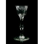 An 18th Century drinking glass circa 1785,