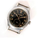 A World War II military issue Jaeger LeCoultre manual wind military wristwatch,