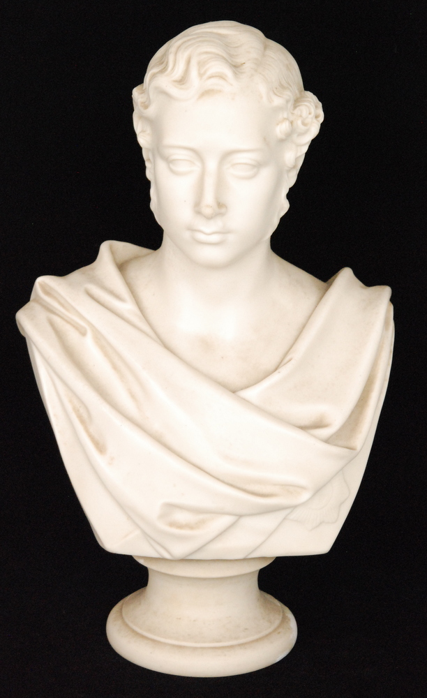 A 19th Century Copeland Art Union Parian bust of Edward Prince of Wales, modelled by Marshall Wood,