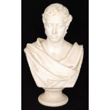 A 19th Century Copeland Art Union Parian bust of Edward Prince of Wales, modelled by Marshall Wood,