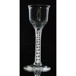 An 18th Century drinking glass circa 1765,