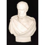 A 19th Century Parian bust of Major General Sir Henry Havelock, sculpted by Joseph Durham,