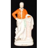 A large 19th Century Staffordshire portrait figure of Garibaldi,