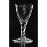 An 18th Century drinking glass circa 1785,