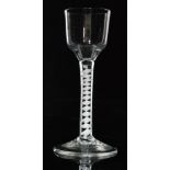 An 18th Century drinking glass circa 1765,