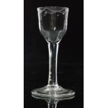 An 18th Century drinking glass circa 1750,