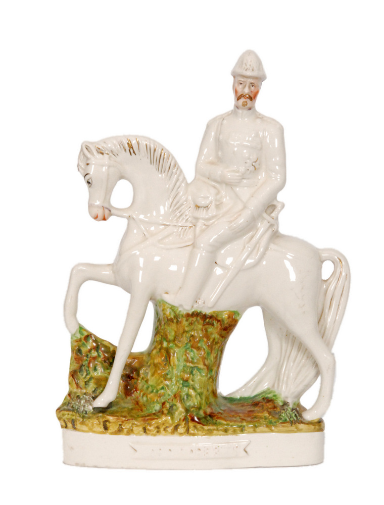A 19th Century Staffordshire equestrian figure of Field Marshall Lord Roberts,