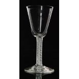 An 18th Century drinking glass circa 1765,