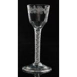 An 18th Century drinking glass circa 1765,