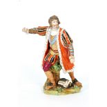 A late 18th to early 19th Century Derby porcelain figure modelled as Edmund Kean as Richard III,