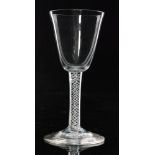 An 18th Century drinking glass circa 1765,