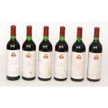 Six bottles of Chateau du Caby de Kermoal Canon Fronsac 1983 (6)