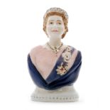 A contemporary Royal Worcester Connoisseur Collection candle snuffer modelled as Queen Elizabeth II,