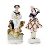 Two 19th Century Staffordshire theatrical figures,