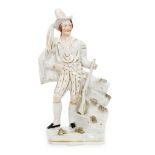 A 19th Century Staffordshire theatrical figure modelled as Jules Perrot in the role of Diavolino,