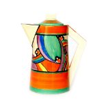 Clarice Cliff - Comets - A Conical coffee pot circa 1930,