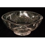 Jon Luxton - Stuart & Sons - A post war clear crystal bowl,