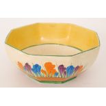 Clarice Cliff - Crocus - A footed Athens fruit bowl circa 1930,