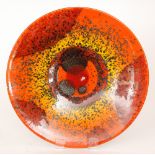 Alan Clarke - Poole Pottery - A large contemporary Living Glaze Planets charger entitled The